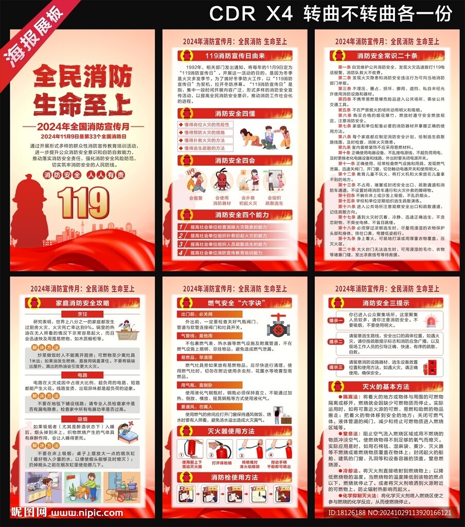 2024消防月海报