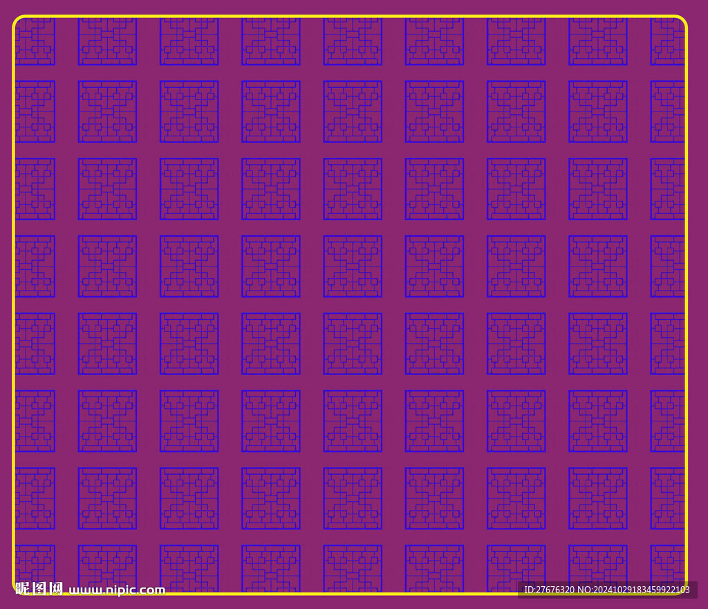 国风窗花纹图印