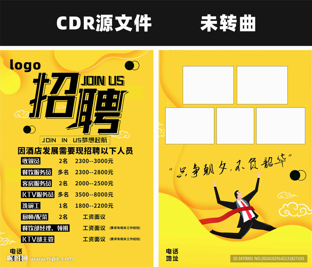 酒店招聘海报