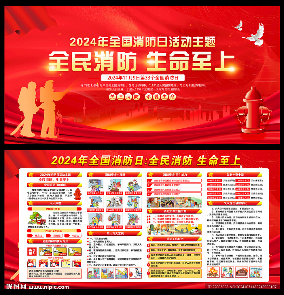 工厂企业消防展板
