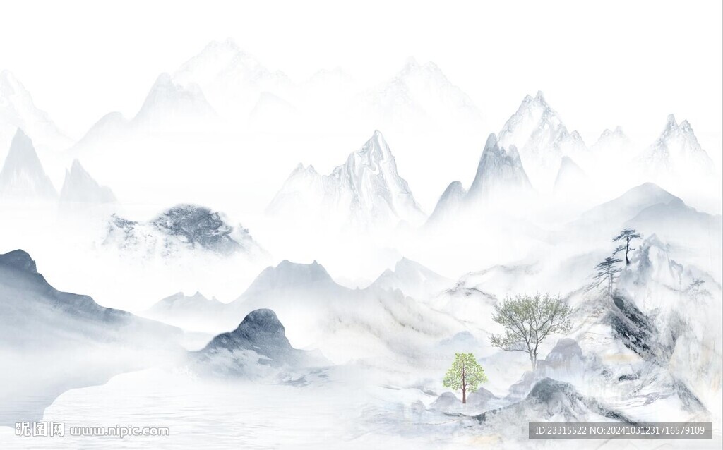 山水背景墙