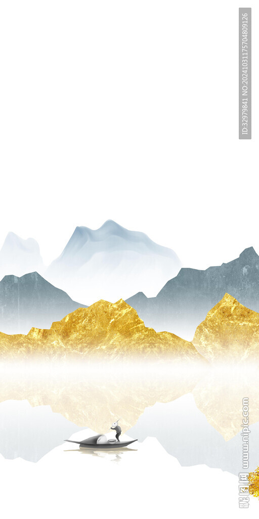 高档 高清山水玄关 TIF分层