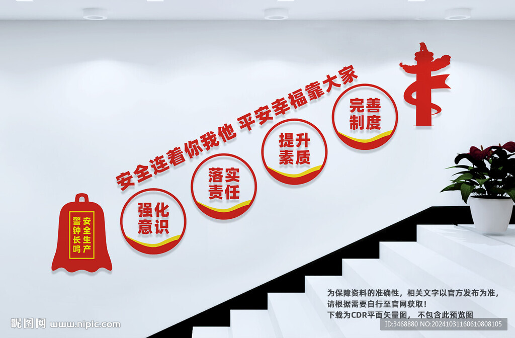 安全生产楼梯文化墙