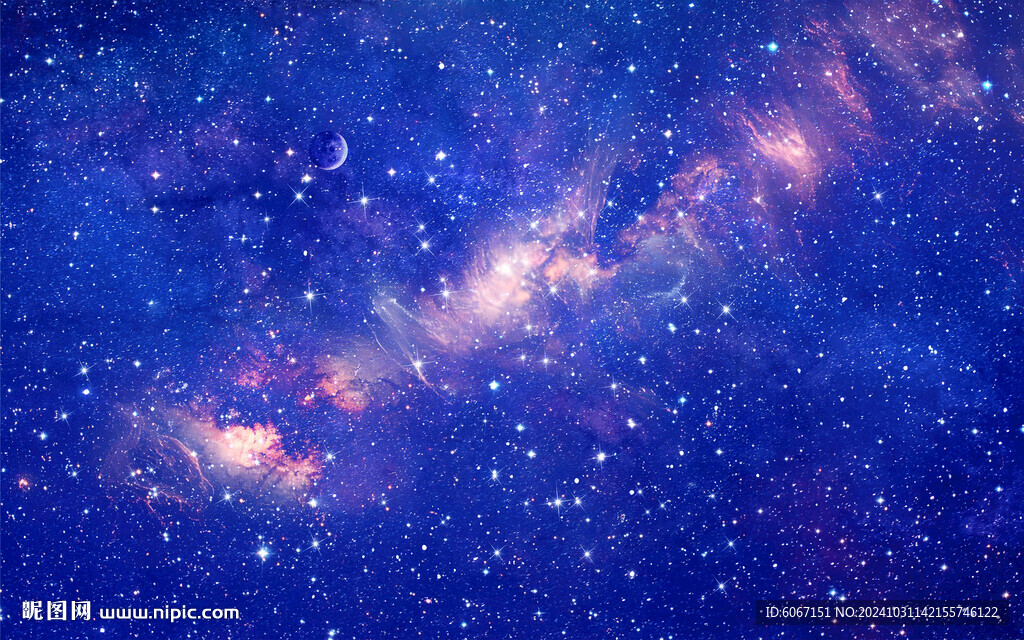 蓝色星空背景墙