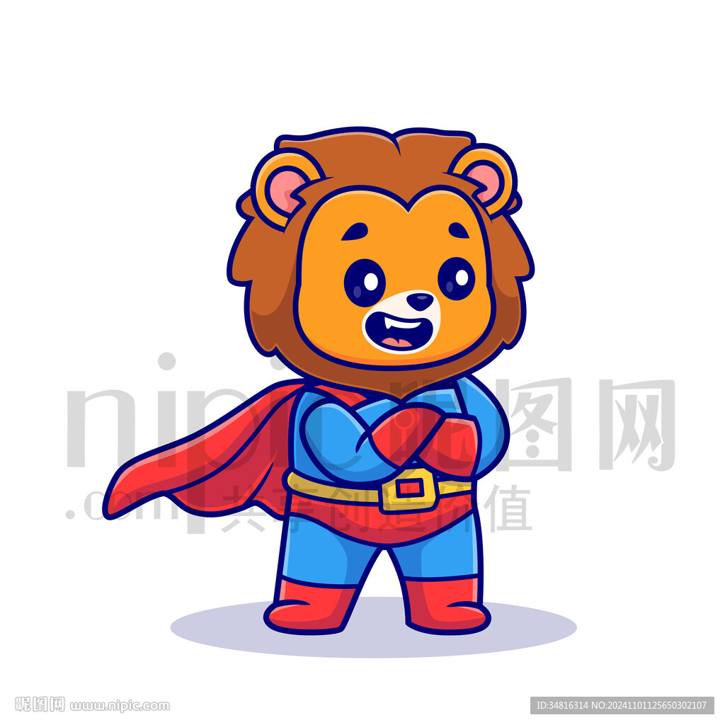可爱卡通超人狮子王