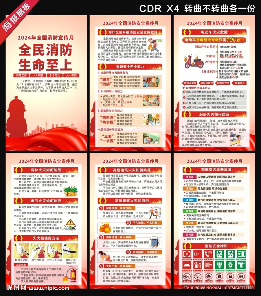 2024消防月海报