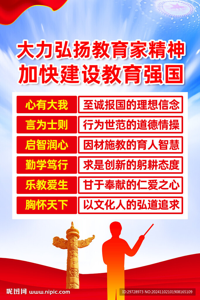 教育家精神海报