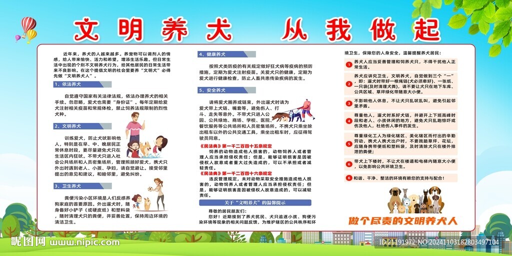 文明养犬宣传栏
