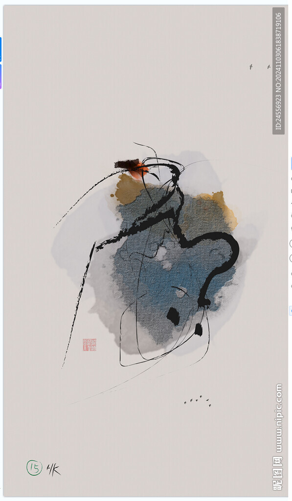 新中式抽象轻奢装饰画