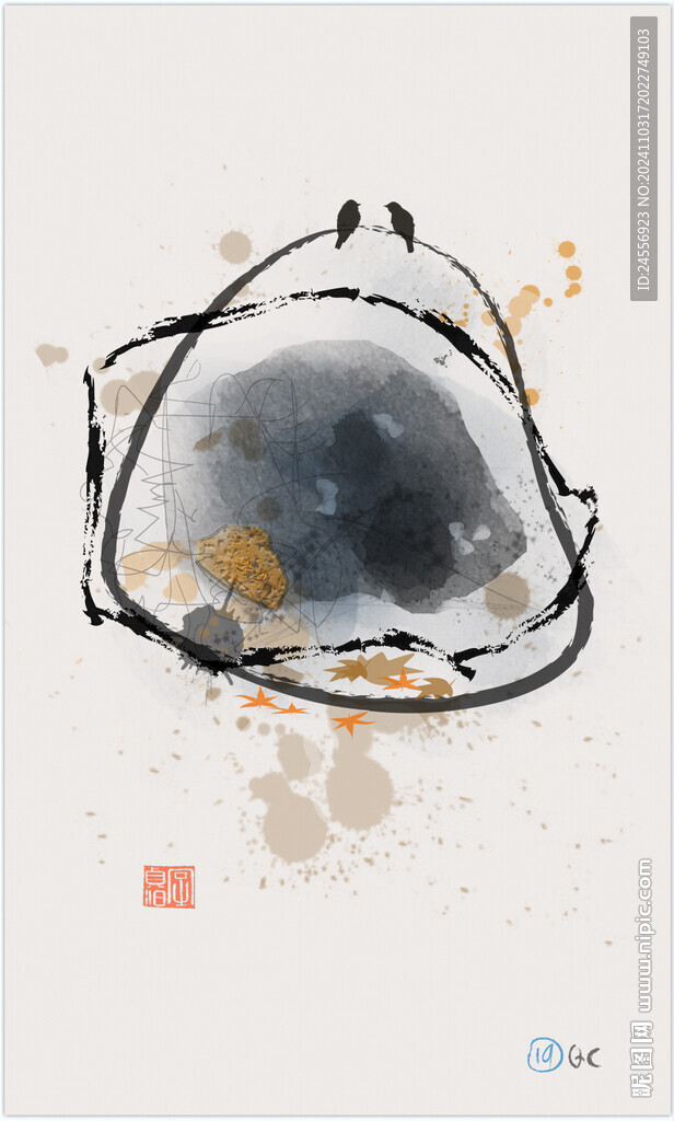 新中式轻奢抽象装饰画