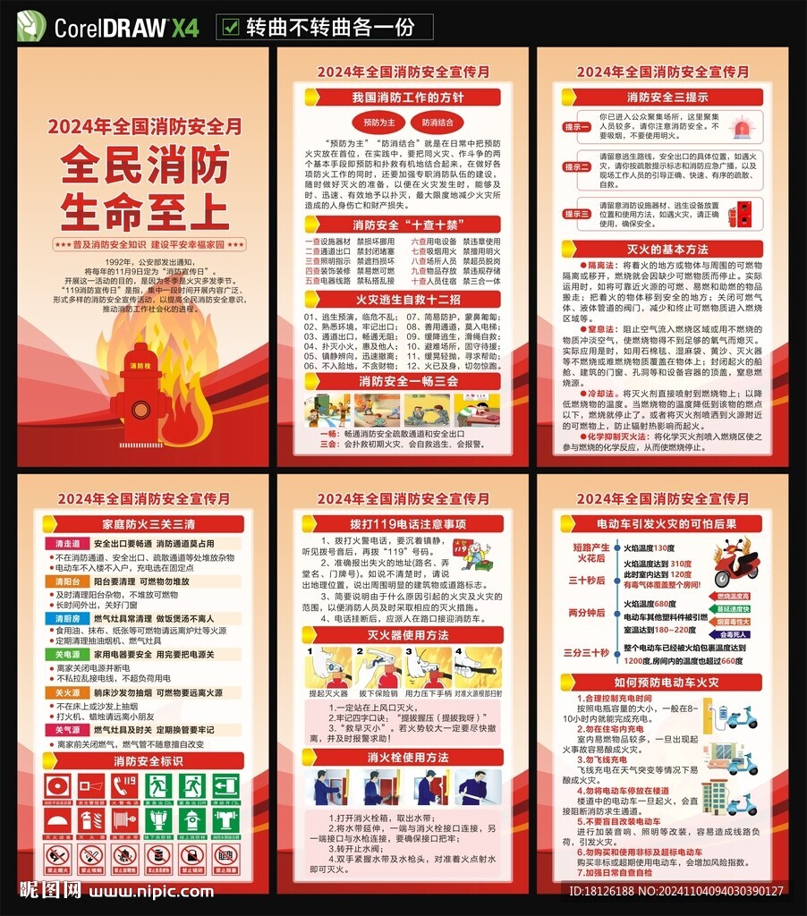 2024消防月海报