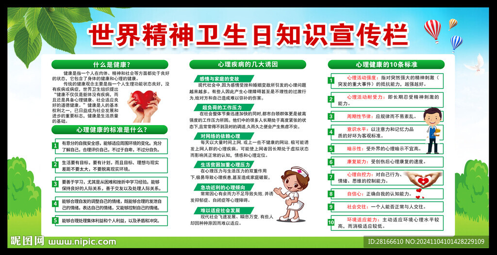 世界精神卫生日宣传栏