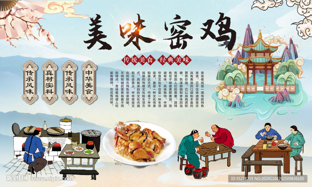 窑鸡背景墙