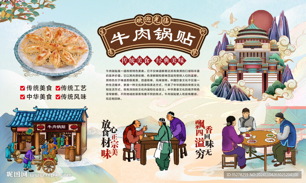 牛肉锅贴背景