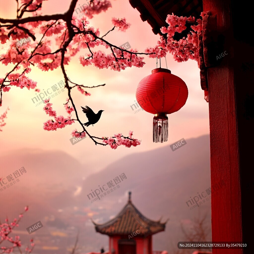 灯笼与红樱