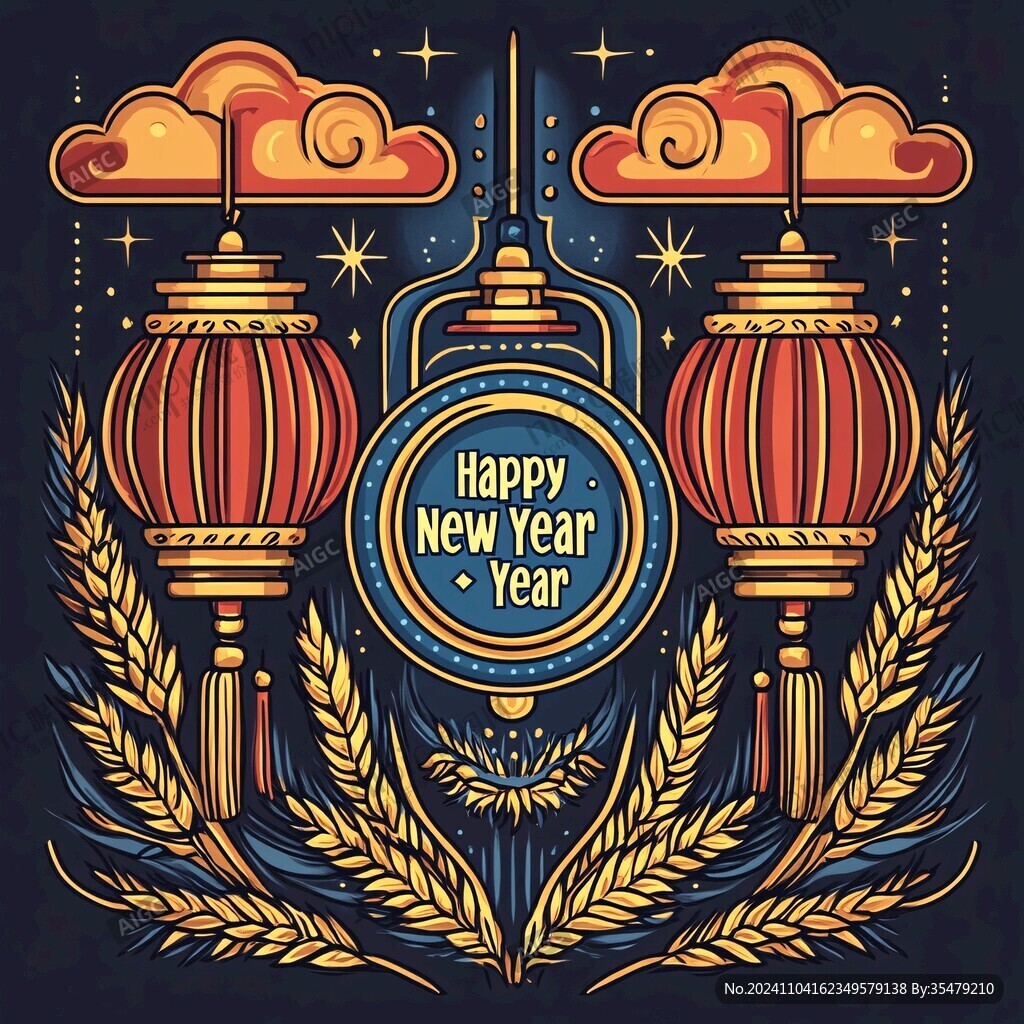 新年快乐设计