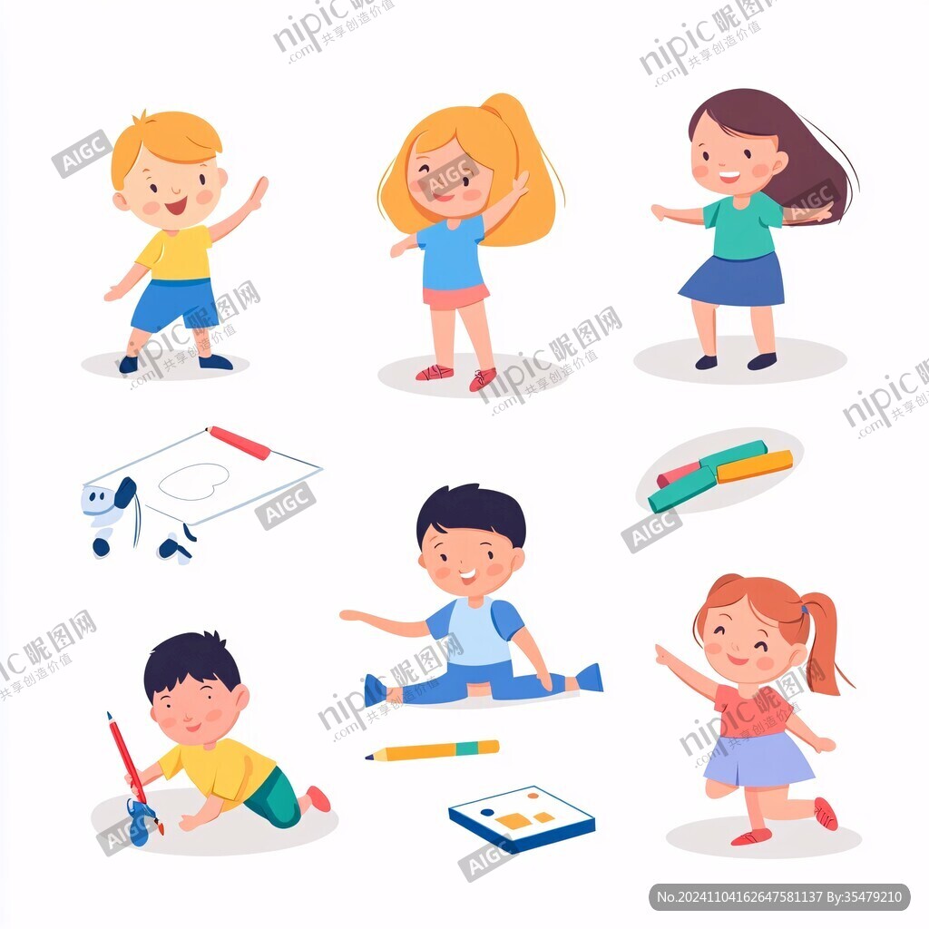 插画人物儿童教育