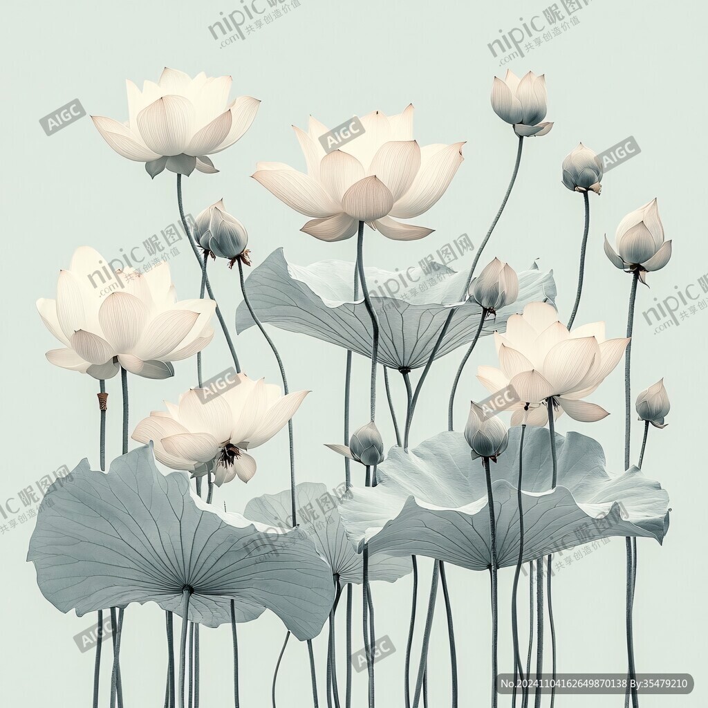 荷花3d花