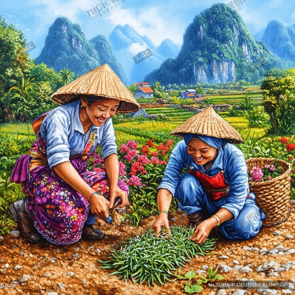 采茶装饰画