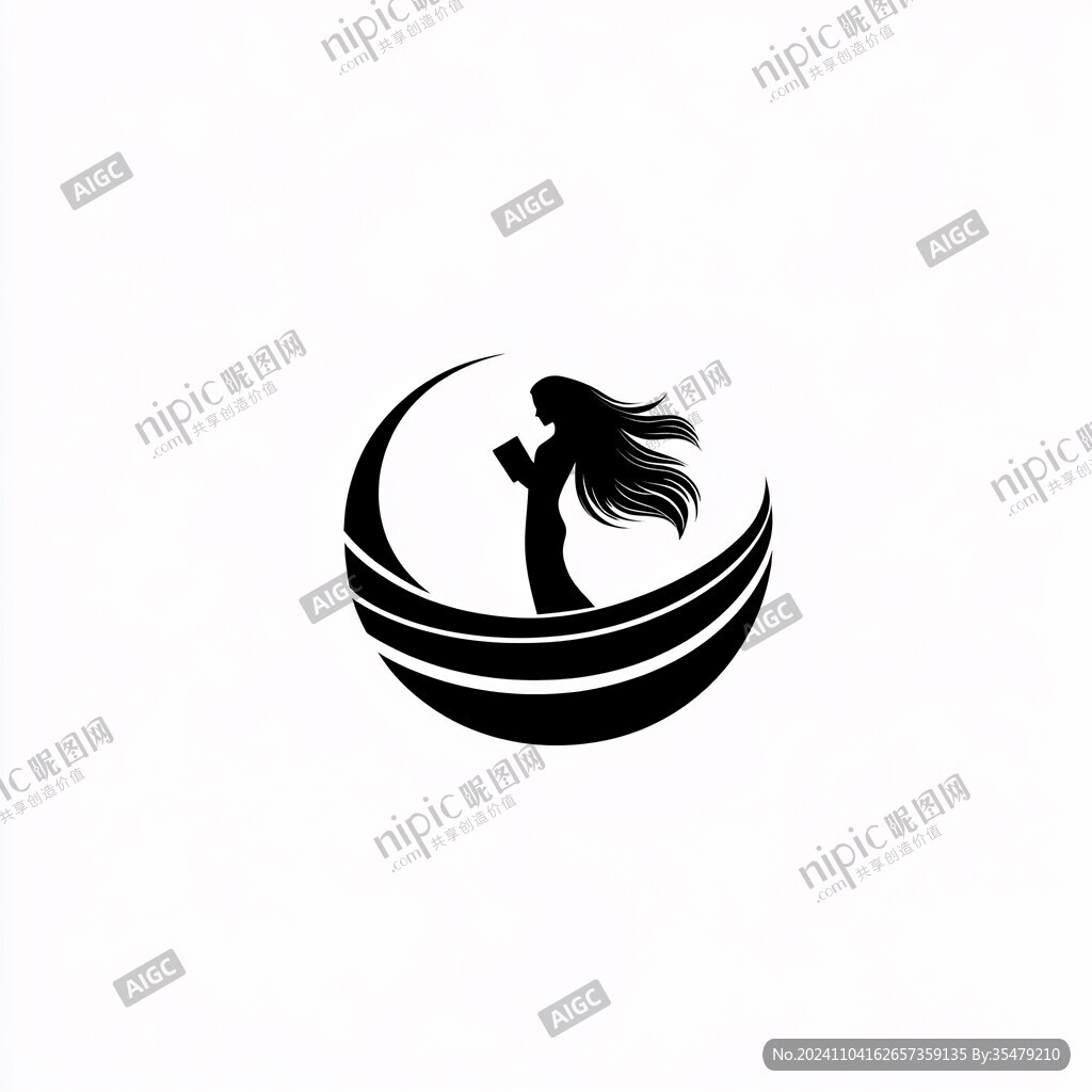 月亮美女logo