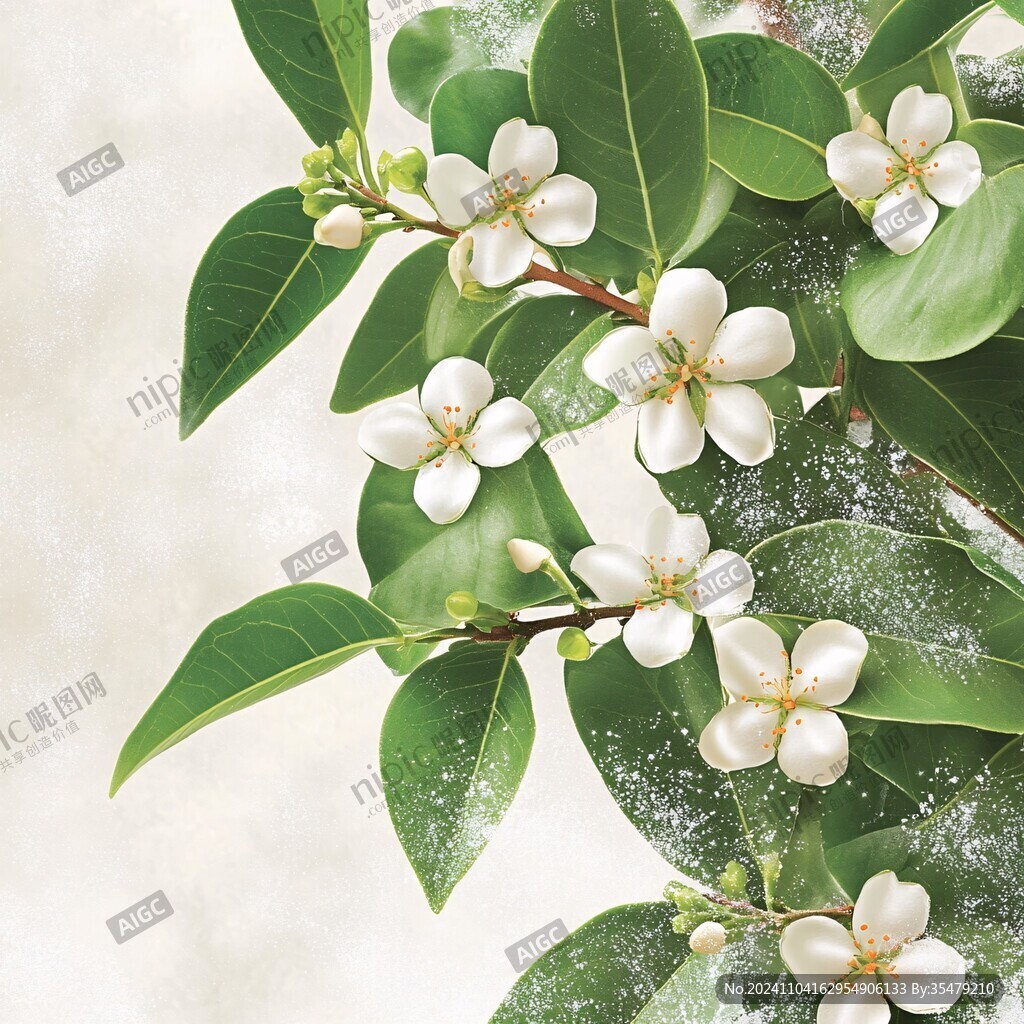 枣花手绘枣花插画