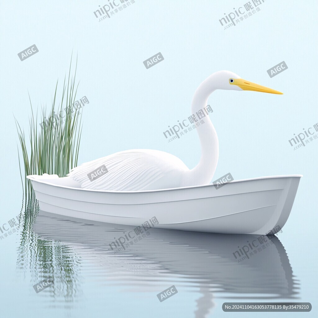 木船与白天鹅