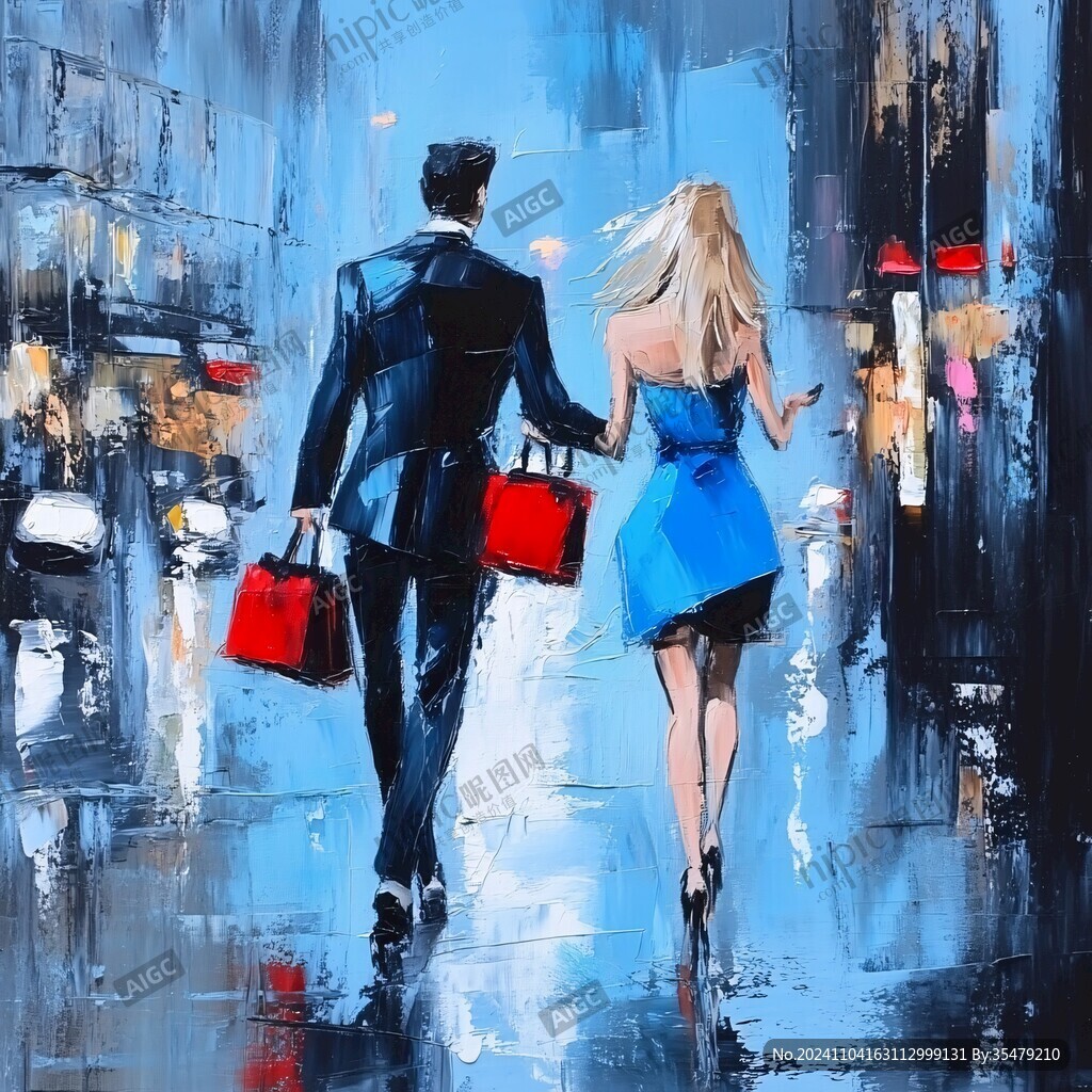 情侣油画
