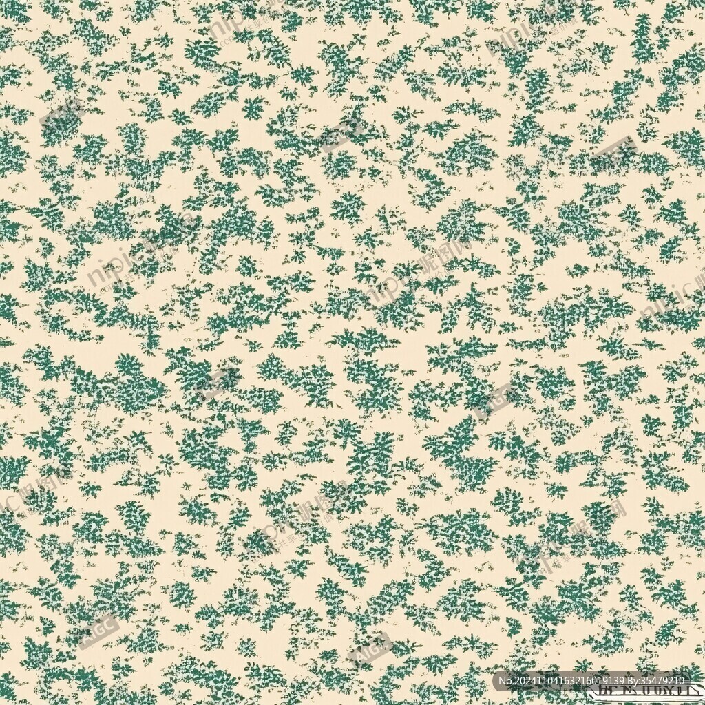 绿底小碎花