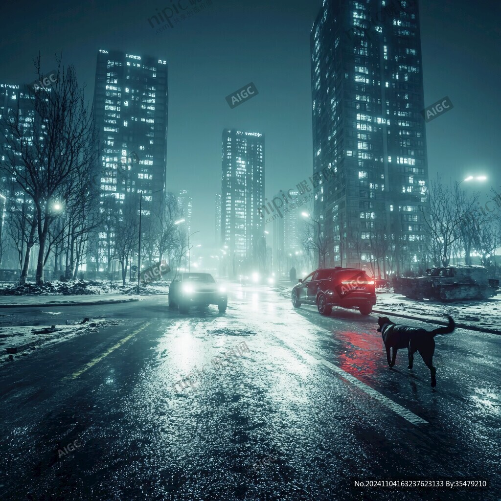 风雪夜归