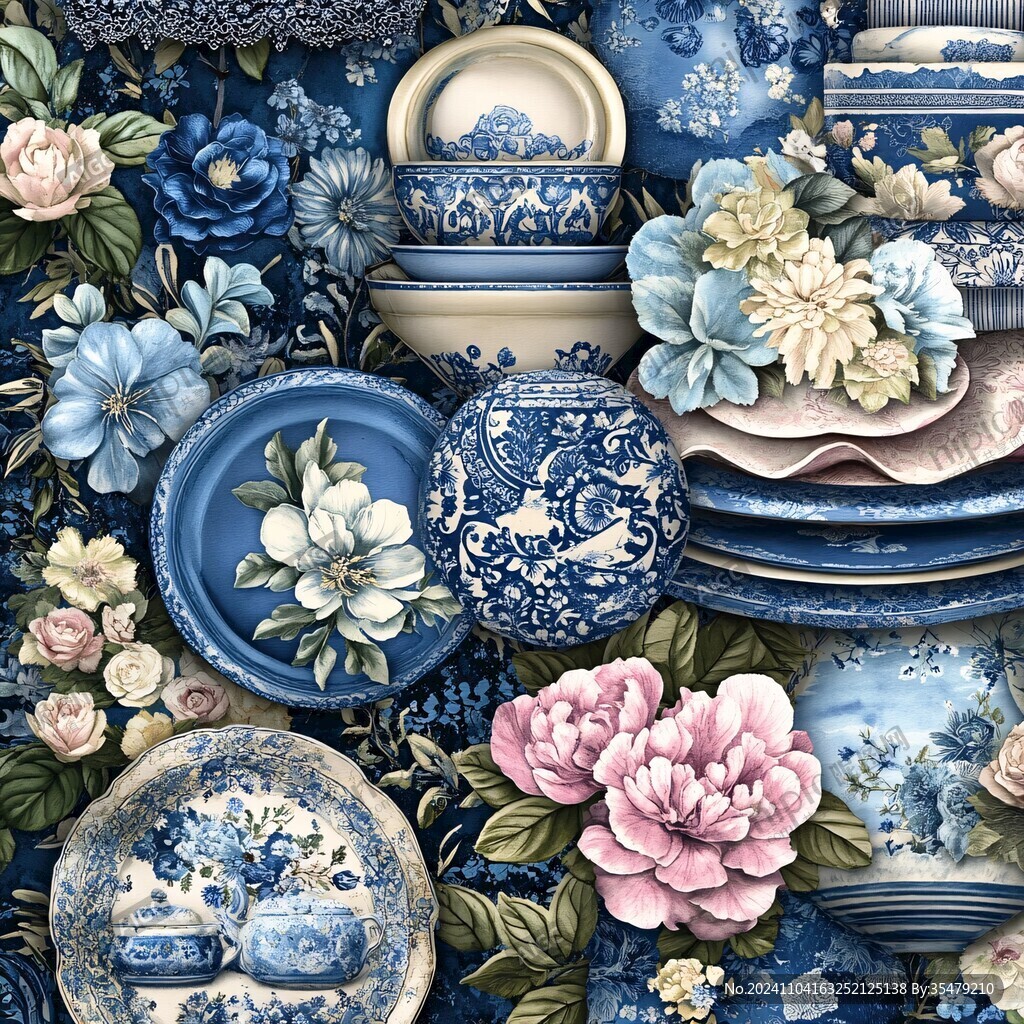 陶瓷满花设计素材