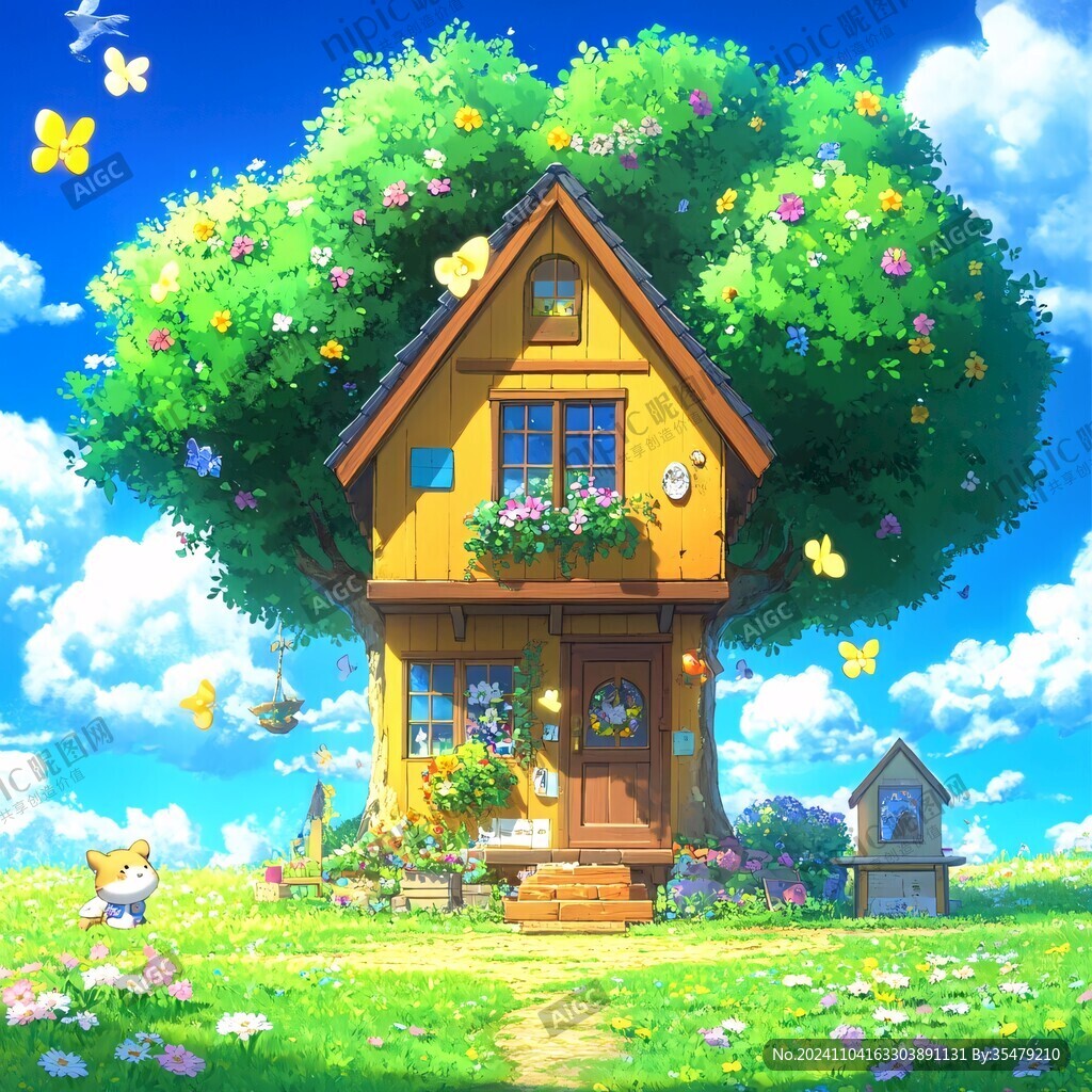花丛中小屋