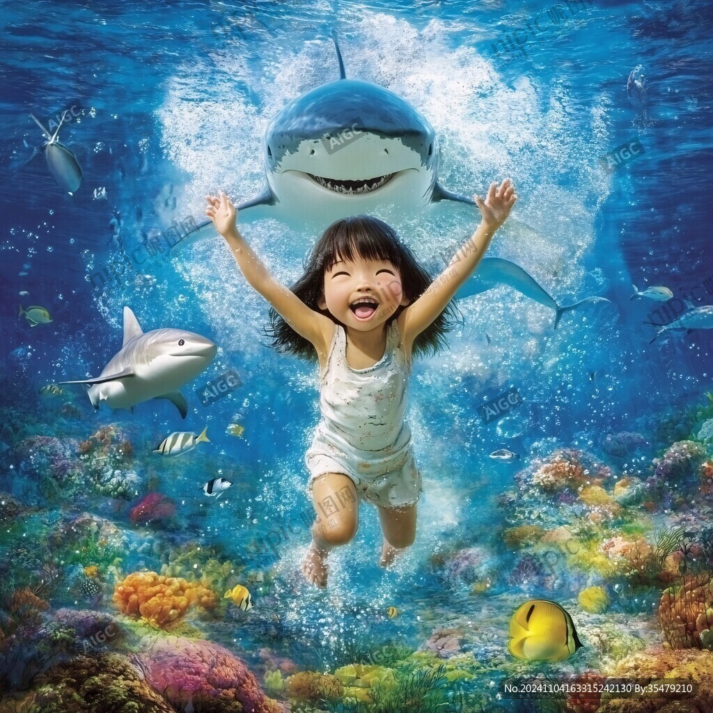海洋3d地贴画