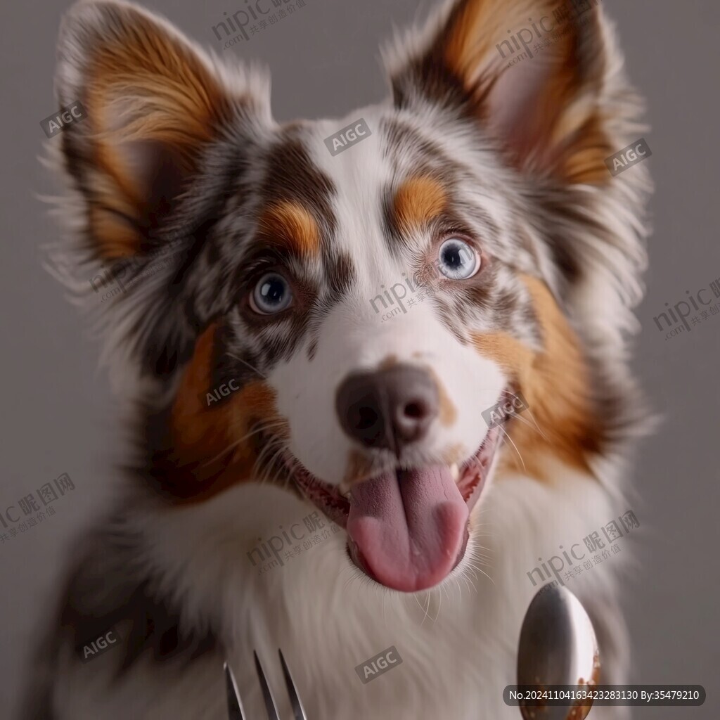 狗狗写实插画