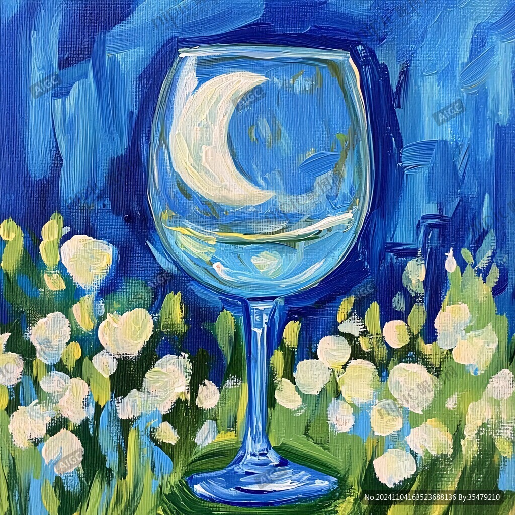 酒杯油画