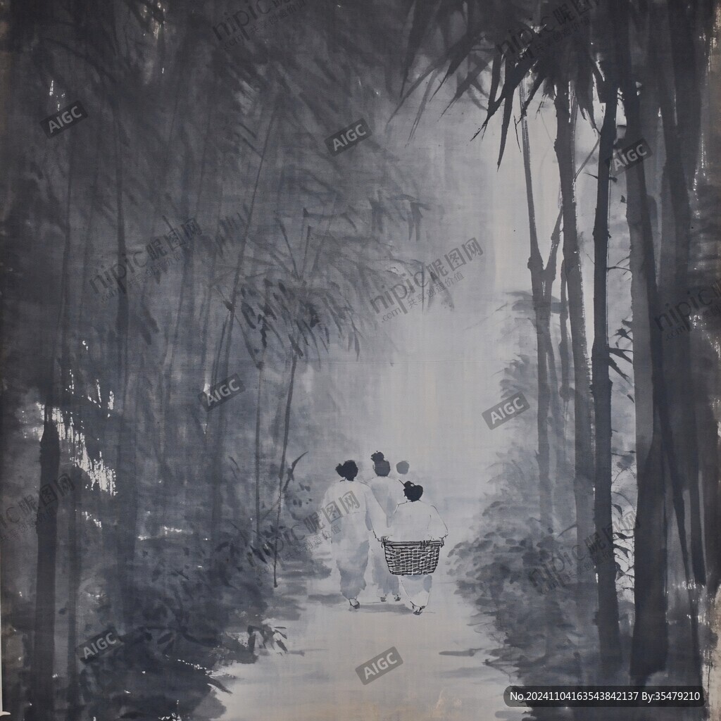熊猫题材油画
