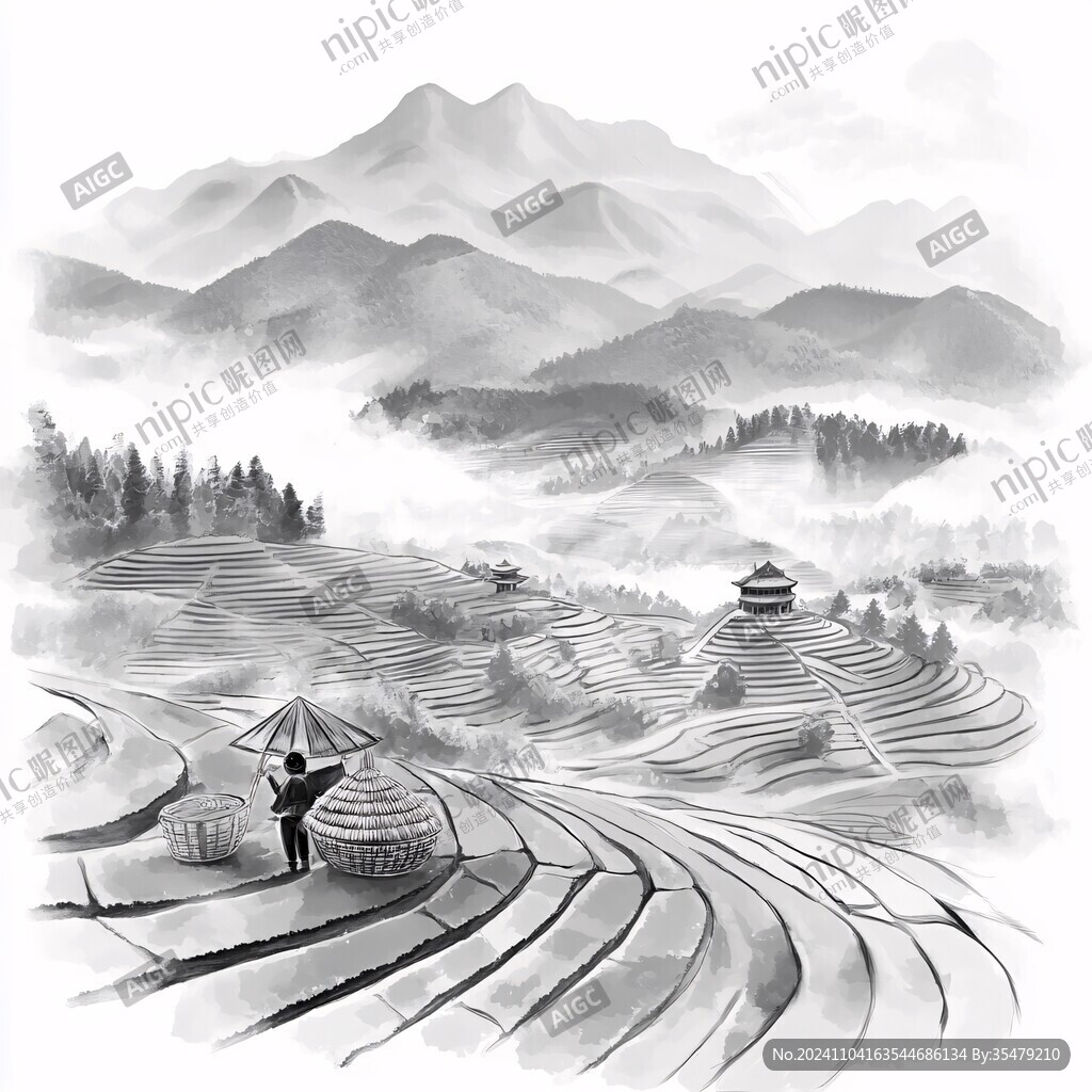 黔东南水墨黔东南插画