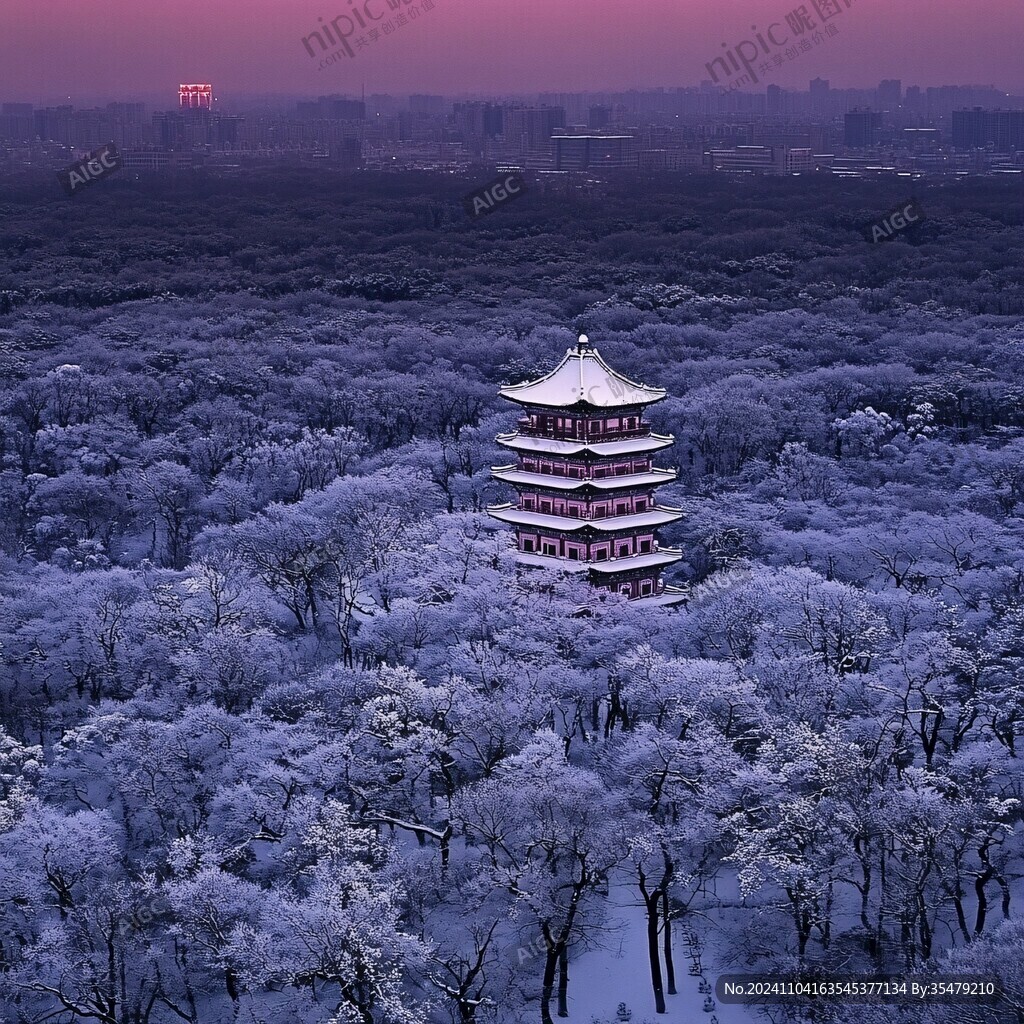朱樱塔夕照