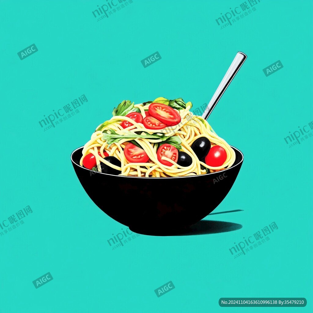 番茄面插画
