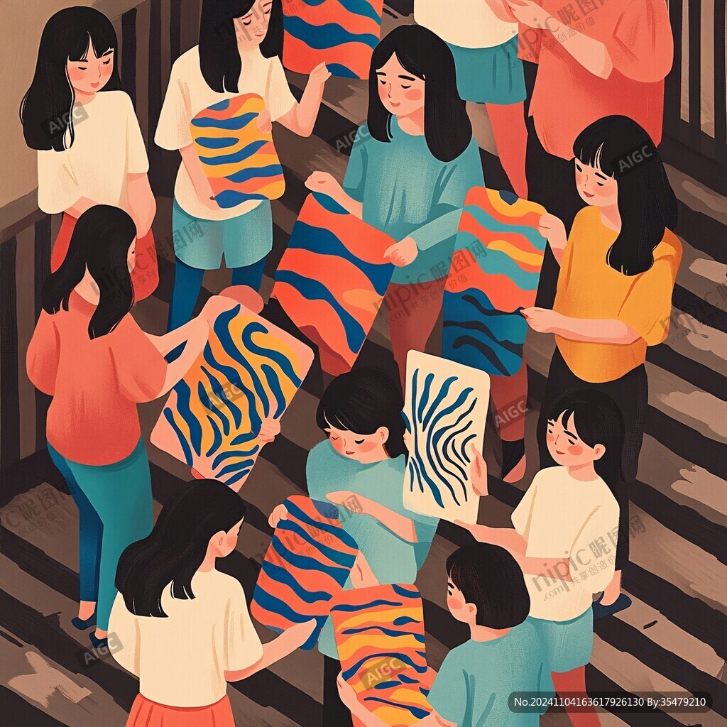 纺织厂插画