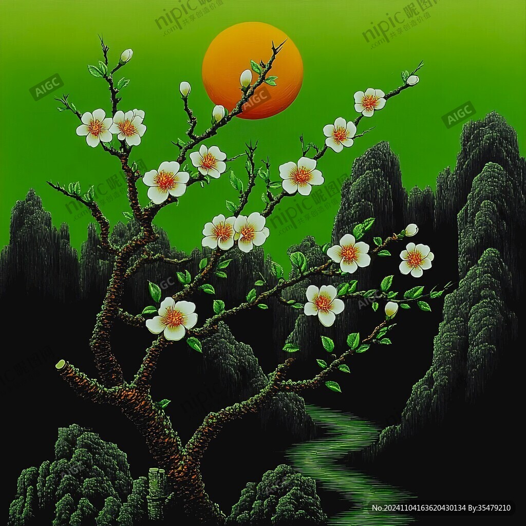 梅花壁画