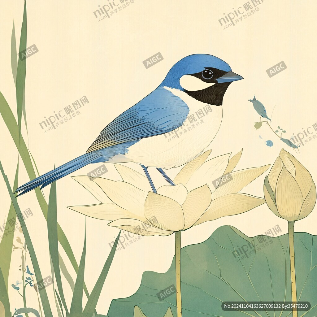 白头翁包装插画