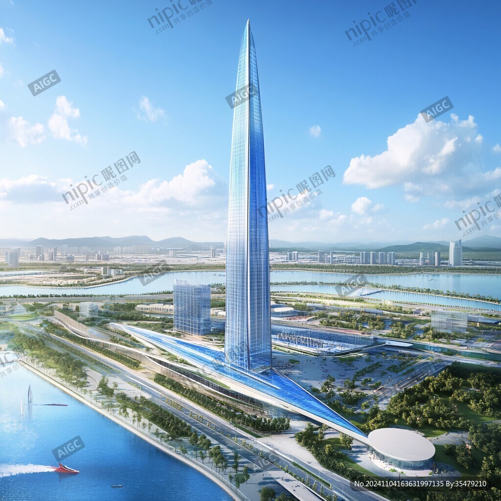 横琴金融中心线稿