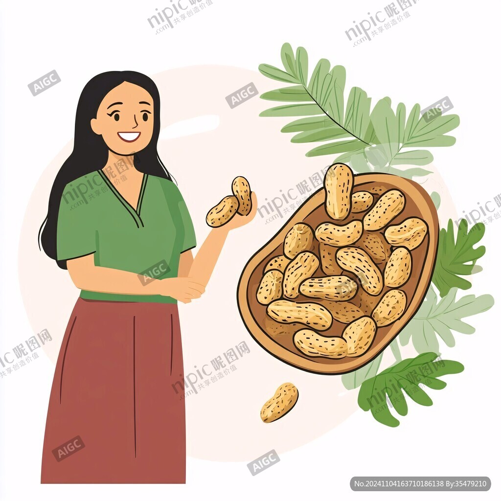 煮花生插画