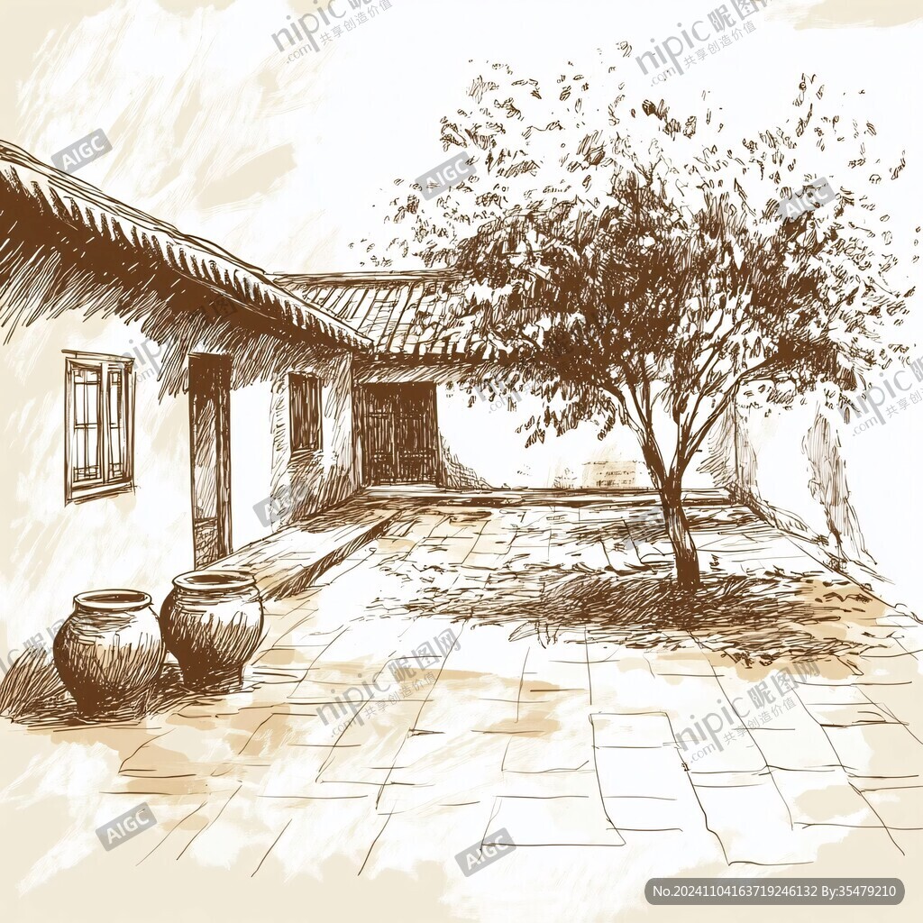 手绘古巷子