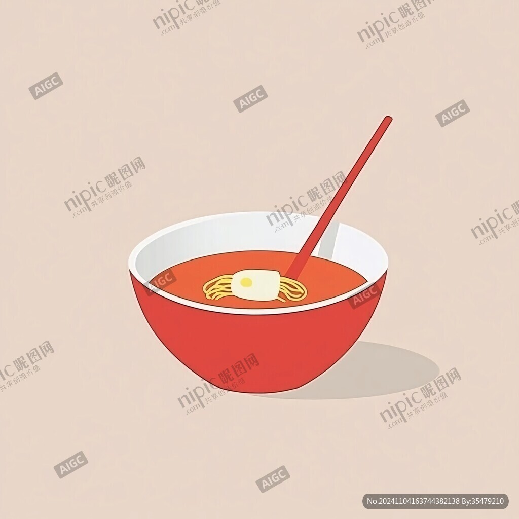 一碗面插画