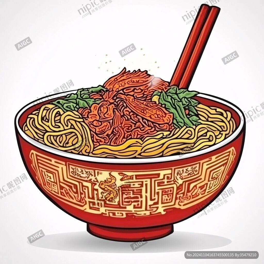 热干面插画