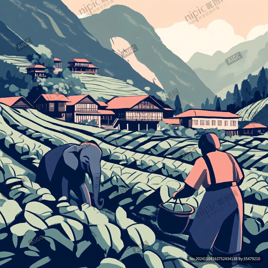 制茶插画