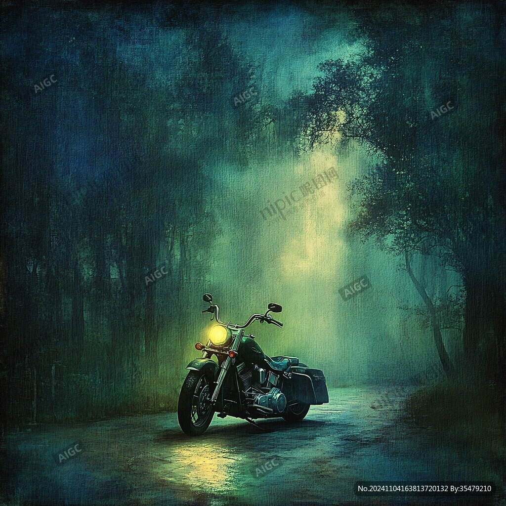 雨天摩托车