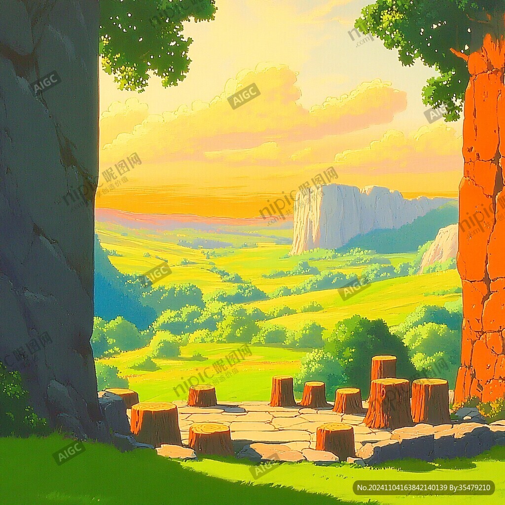 风景场景插画