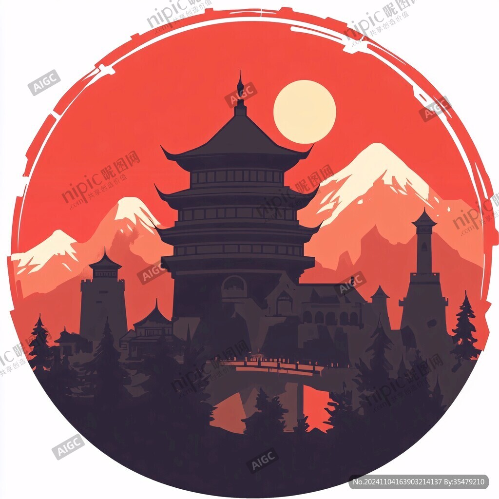 鸡鸣阁插画
